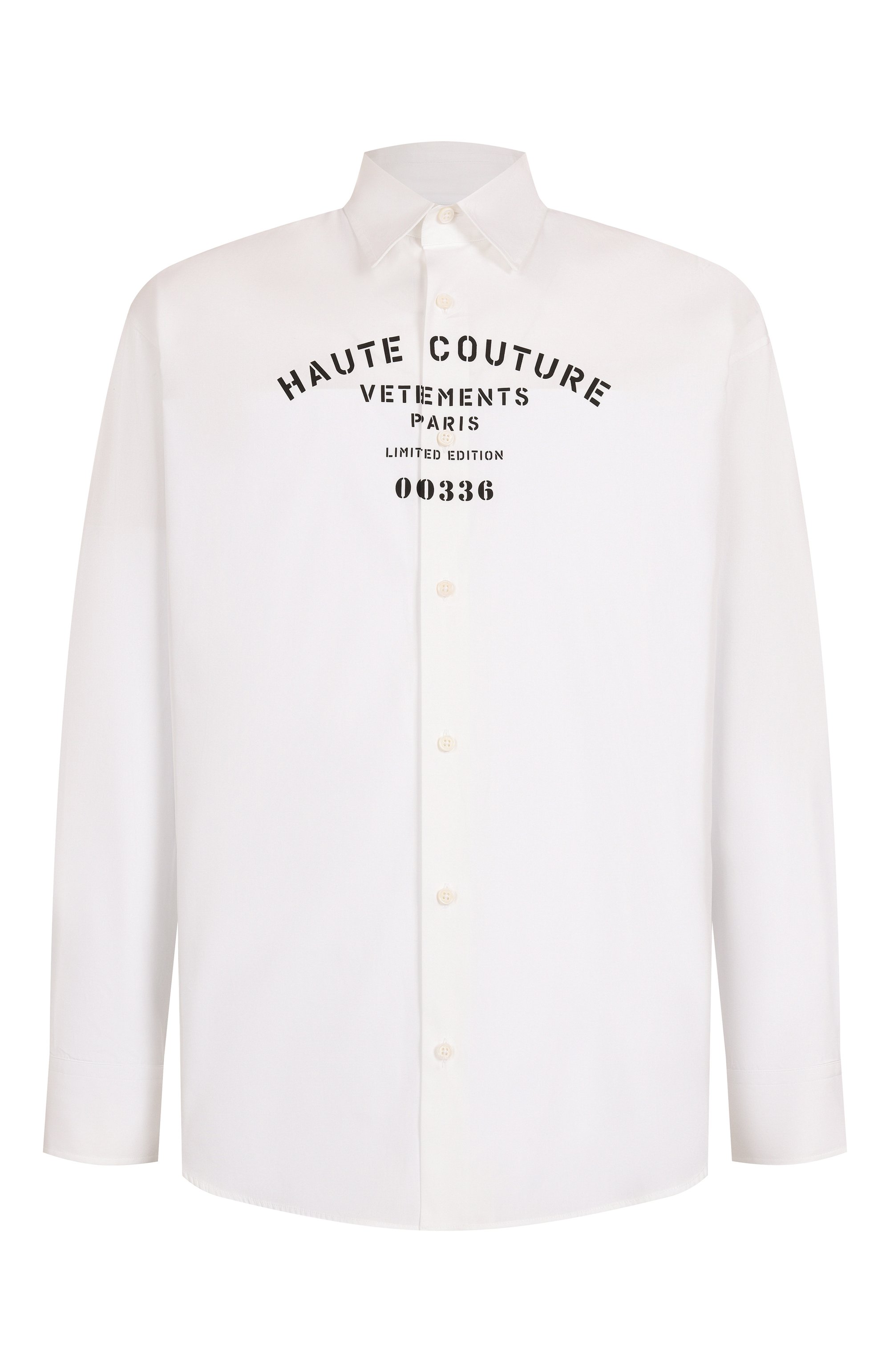 Хлопковая рубашка VETEMENTS, арт. UA53SH450W/1001 P0PLIN, фото 1