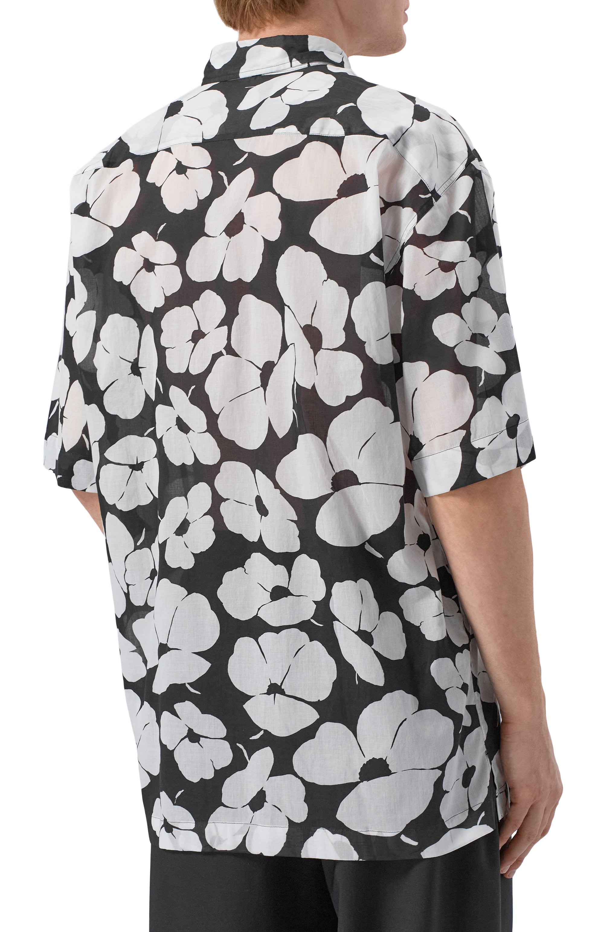 Хлопковая рубашка DRIES VAN NOTEN черно-белого цвета по цене 99500 руб., арт. 020700/3069, фото 4 Хлопковая рубашка DRIES VAN NOTEN, арт. 020700/3069, фото 4