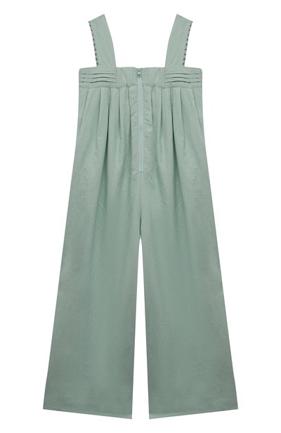 Комбинезон из льна и хлопка STELLA MCCARTNEY салатового цвета по цене 11900 руб., арт. 602714/SQKC9, фото 2 Комбинезон из льна и хлопка STELLA MCCARTNEY, арт. 602714/SQKC9, фото 2