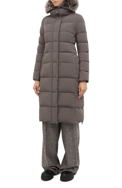 Пуховик MOORER темно-серого цвета по цене 250000 руб., арт. ZAGARA-KN/A20D170STKN, фото 4 Пуховик MOORER, арт. ZAGARA-KN/A20D170STKN, фото 4