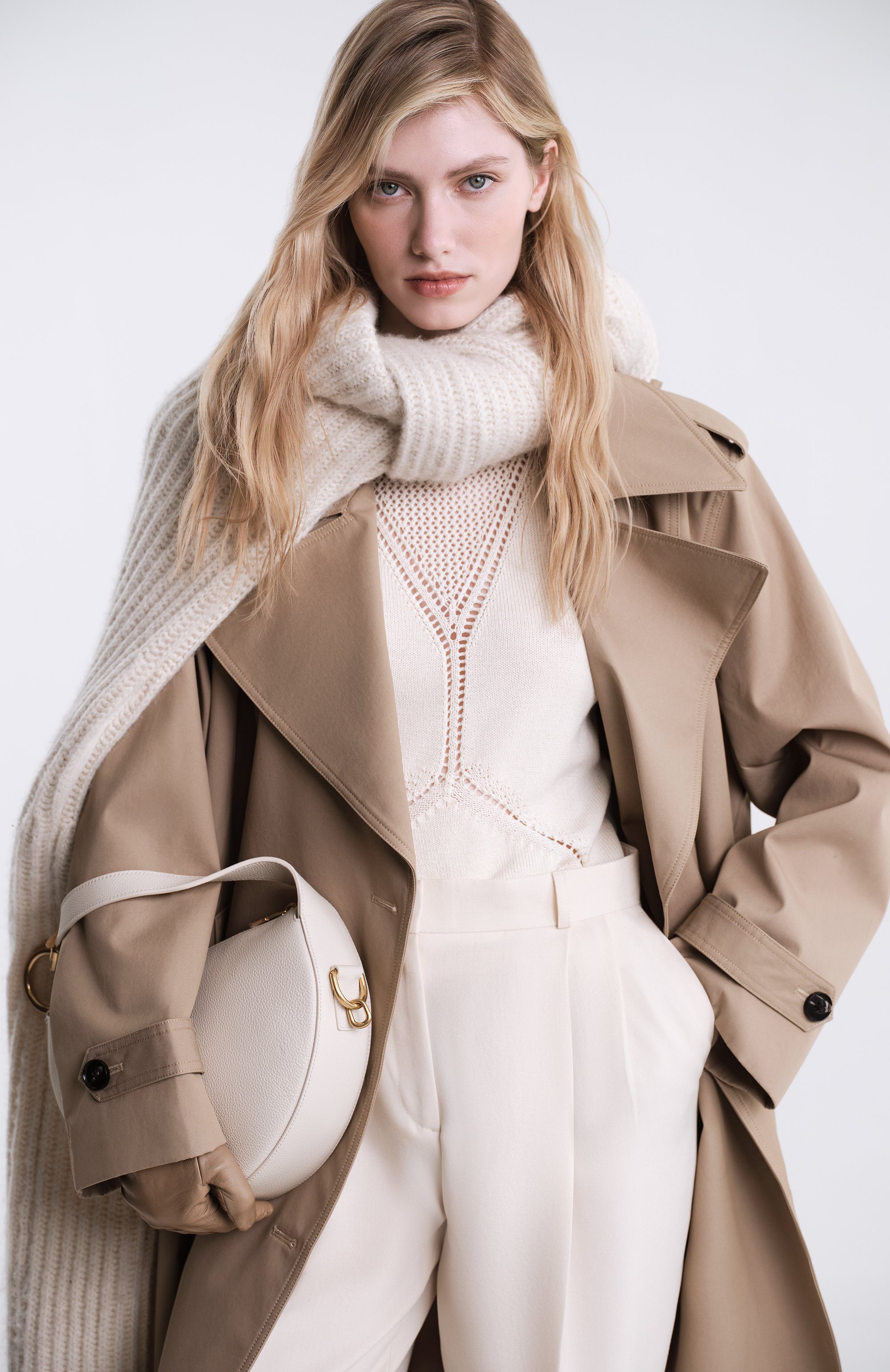 Топ из шерсти и хлопка JIL SANDER кремового цвета по цене 107000 руб., арт. J01NC0139/J14617, фото 7 Топ из шерсти и хлопка JIL SANDER, арт. J01NC0139/J14617, фото 7