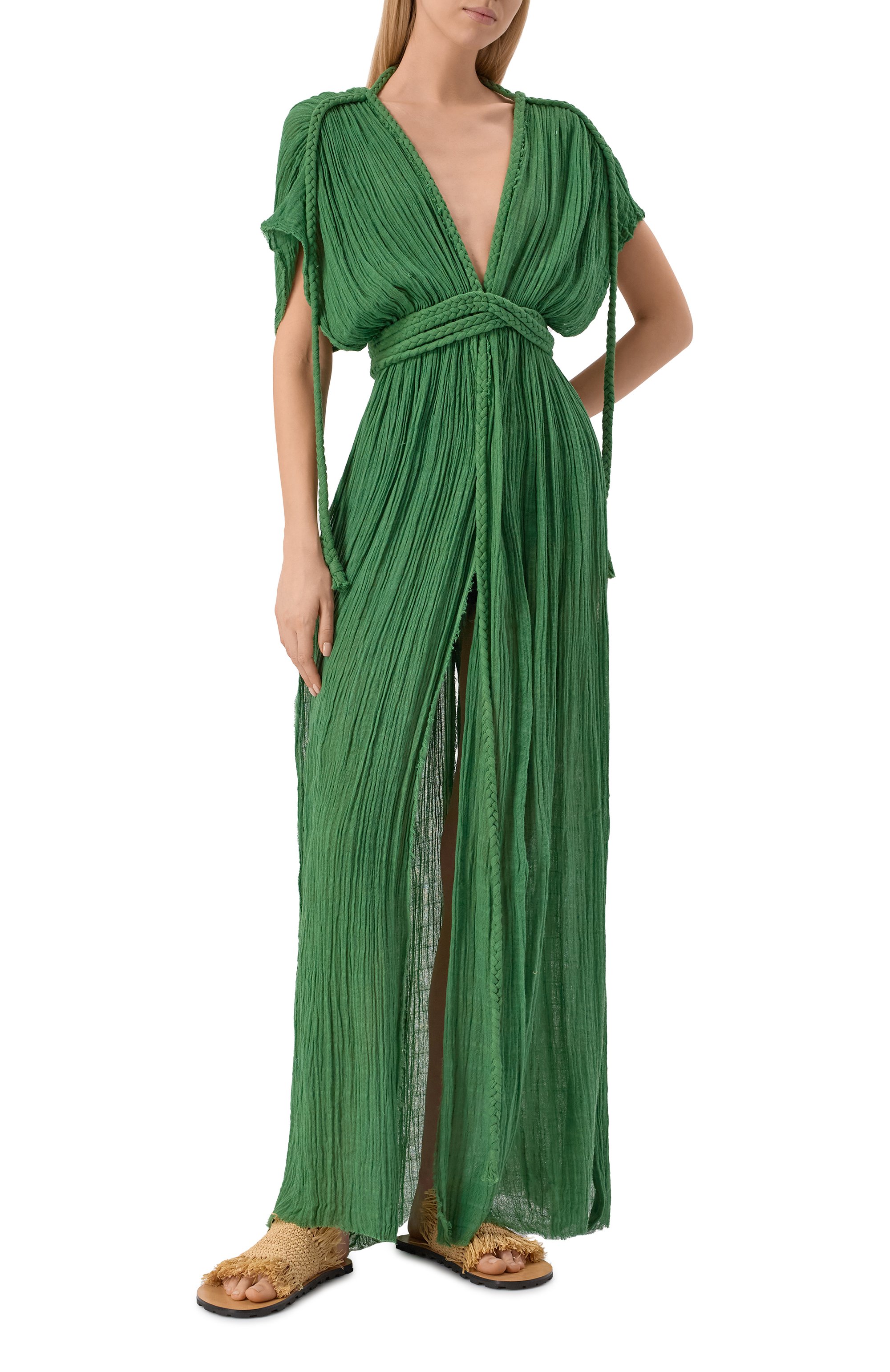 Хлопковое платье KASIA KULENTY, арт. AURA DUSTER G0WN, фото 2