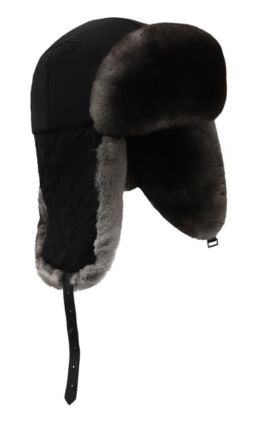 Мужская шапка с отделкой из меха кролика STEFANO RICCI, арт. MCV430G20F/PA003R