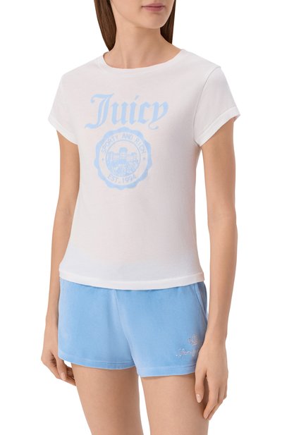 Хлопковая футболка SPORTY AND RICH, арт. T0111716691WH100/JUICY EMBLEM ESSENTIALS TEE, фото 3