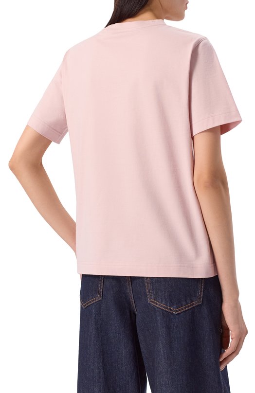 Хлопковая футболка Burberry 8121037 Розовый  8121037 Фото 4