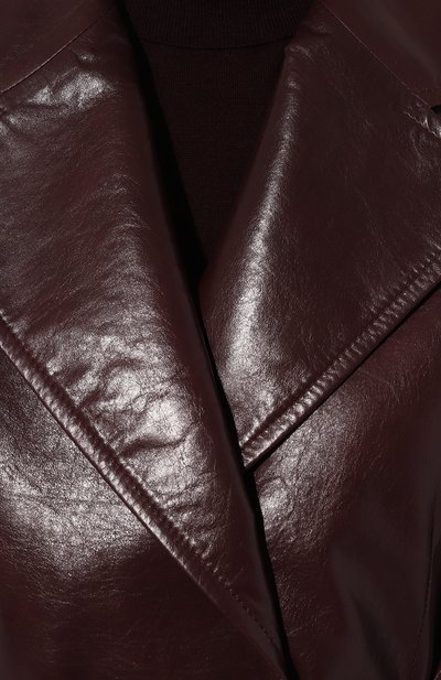 Кожаный жакет COLOR TEMPERATURE бордового цвета по цене 360000 руб., арт. К-16/581, фото 5 Кожаный жакет COLOR TEMPERATURE, арт. К-16/581, фото 5