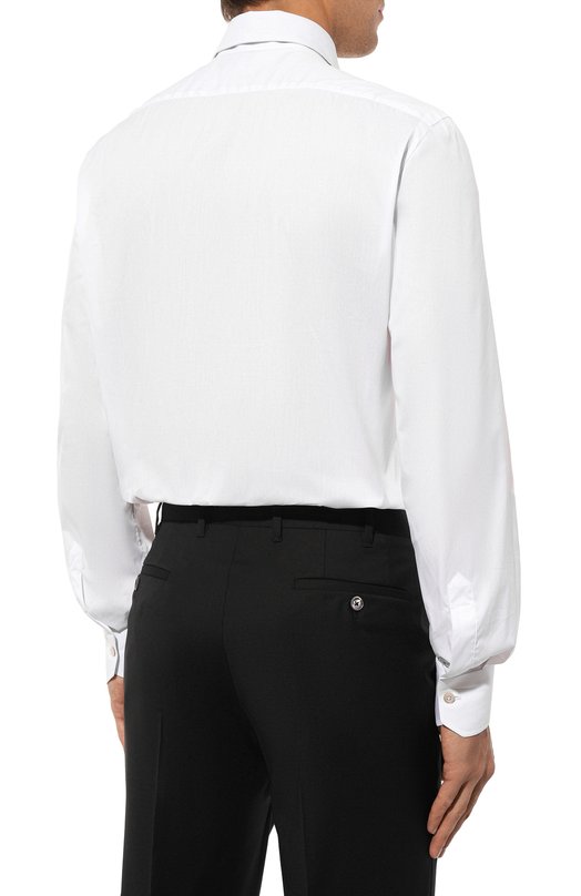 Хлопковая сорочка Kiton UCIH0909501 Белый  UCIH0909501 Фото 5