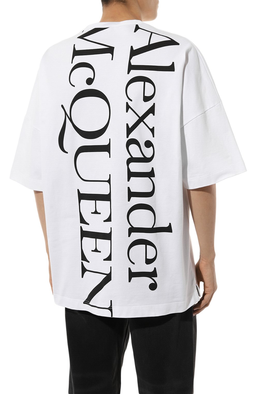 Хлопковая футболка ALEXANDER MCQUEEN, арт. 750655/QVZ06, фото 4