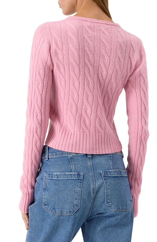 Кардиган из шерсти и кашемира Blumarine P522M570A Розовый  P522M570A Фото 4