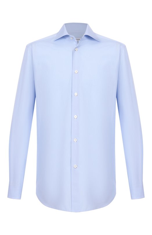 Хлопковая сорочка Kiton UCCH0910107 Голубой UCCH0910107