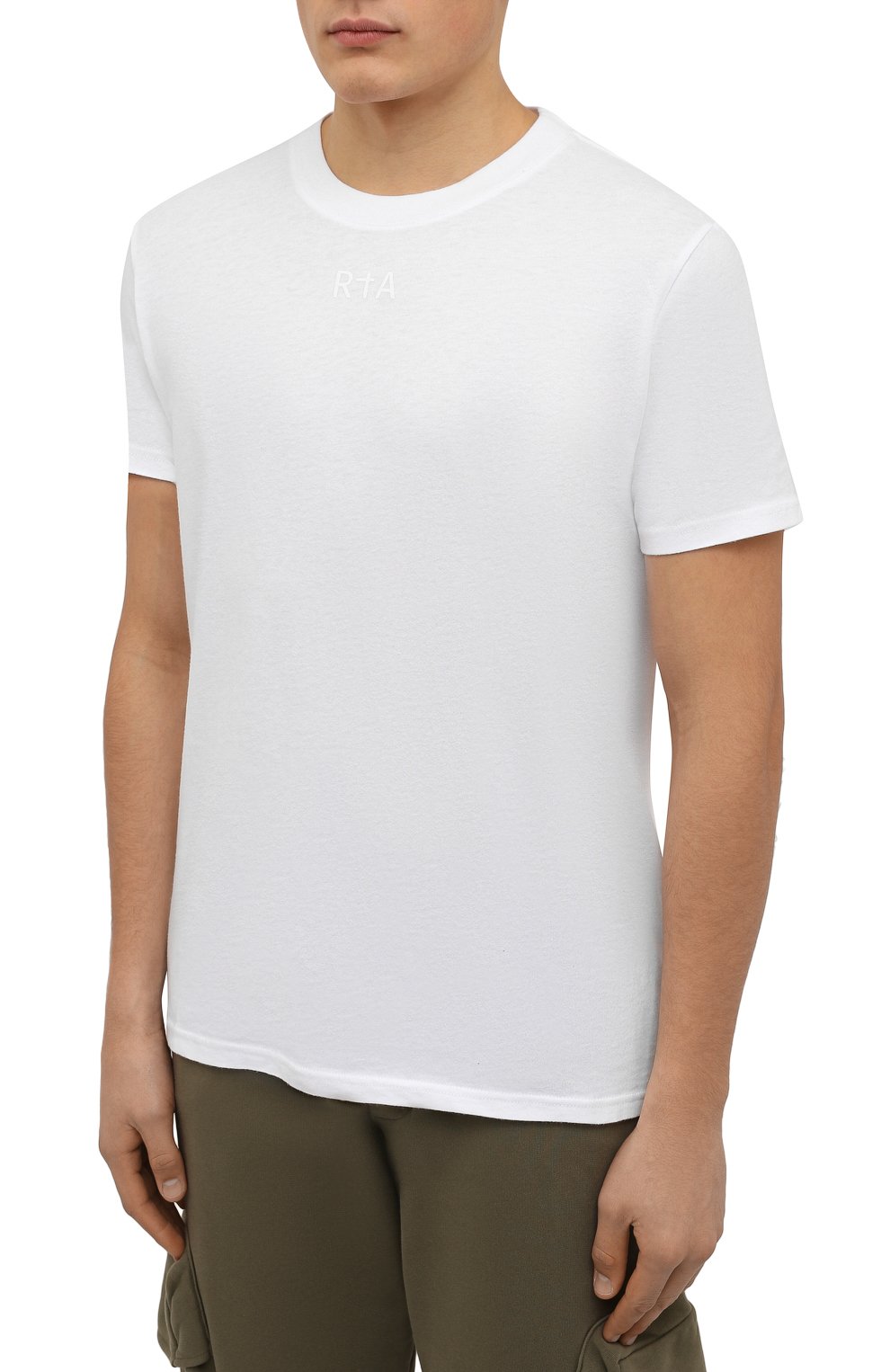 Хлопковая футболка RTA, арт. MF21-A346-0025WHTNS, фото 3