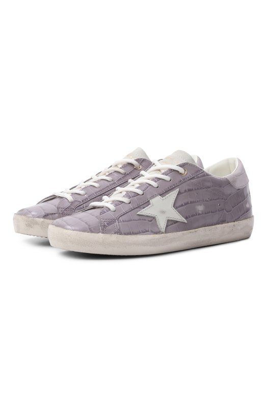 Кожаные кеды Super-Star Golden Goose Deluxe Brand GWF01002.F008118 Фиолетовый GWF01002.F008118