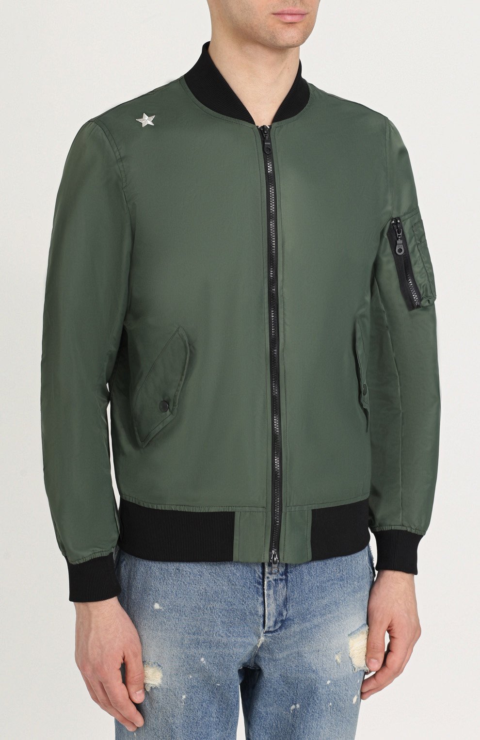 Бомбер на молнии с контрастной вышивкой на спине THE EDITOR, арт. E2.2439N5/5142, фото 3