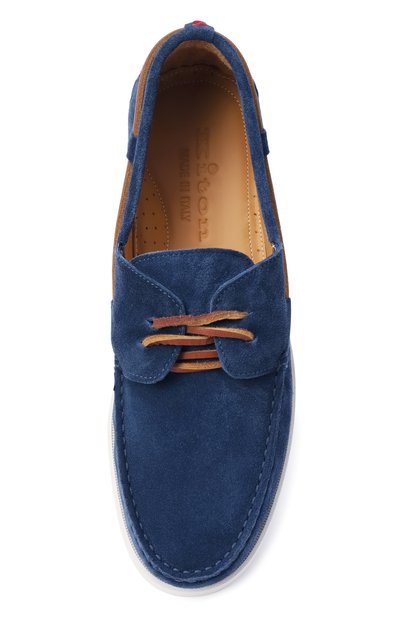 Замшевые топсайдеры KITON синего цвета по цене 127000 руб., арт. USSA264N0010829, фото 5 Замшевые топсайдеры KITON, арт. USSA264N0010829, фото 5