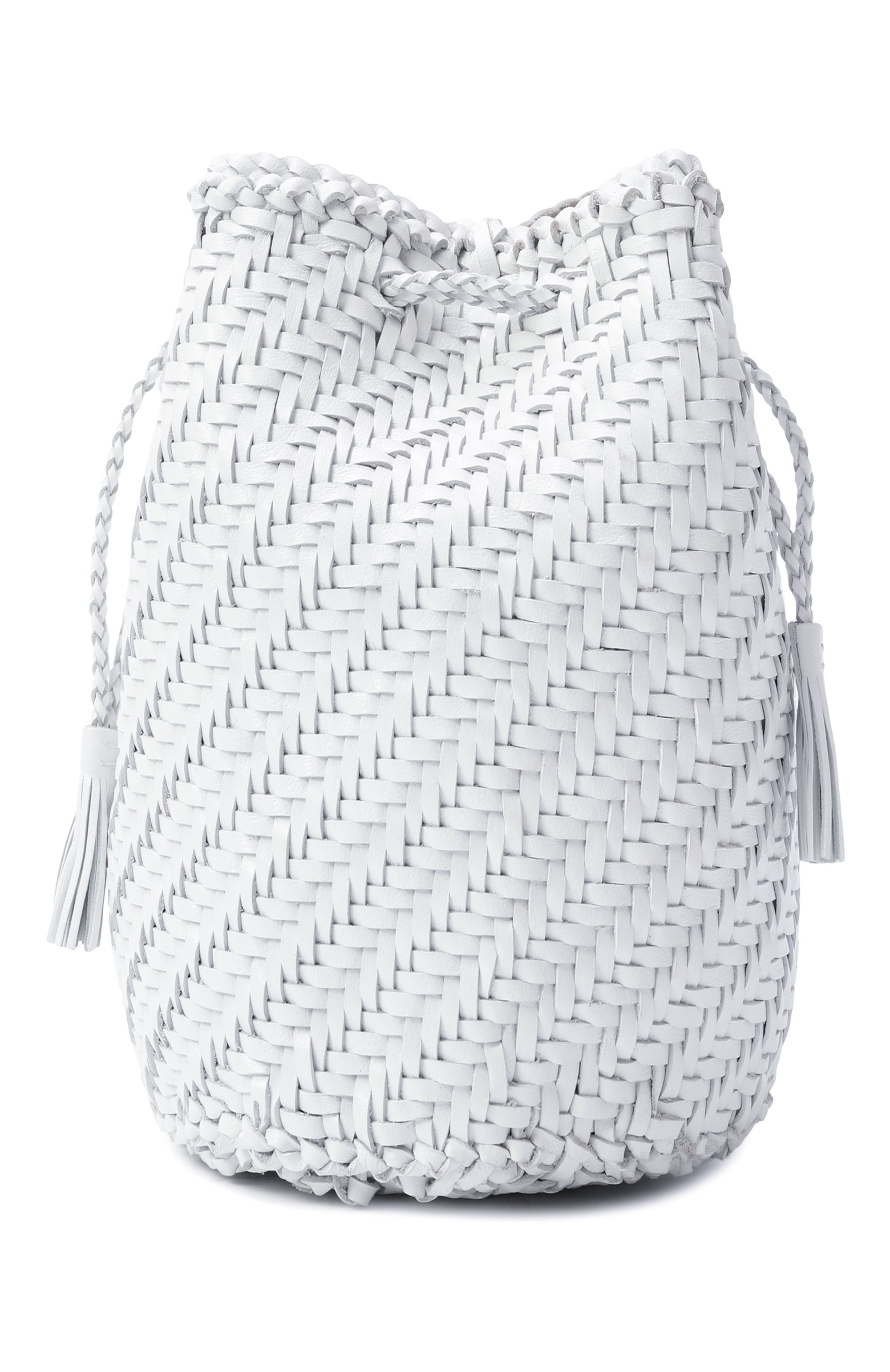 Сумка pompom double jump DRAGON DIFFUSION белого цвета по цене 39200 руб., арт. 8838, фото 4 Сумка pompom double jump DRAGON DIFFUSION, арт. 8838, фото 4