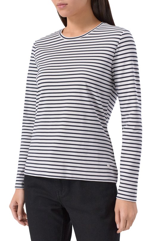 Хлопковый лонгслив Windsor 52 DT306 10015934 Чёрно-белый  52 DT306 10015934 Фото 3