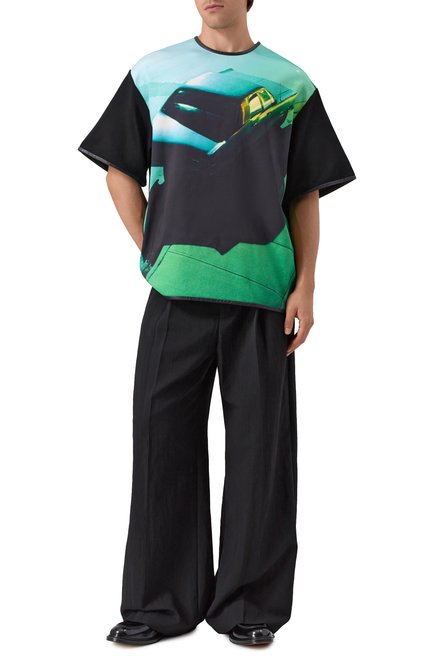 Мужской футболка из вискозы и хлопка JIL SANDER, арт. J21GC0176/J20307