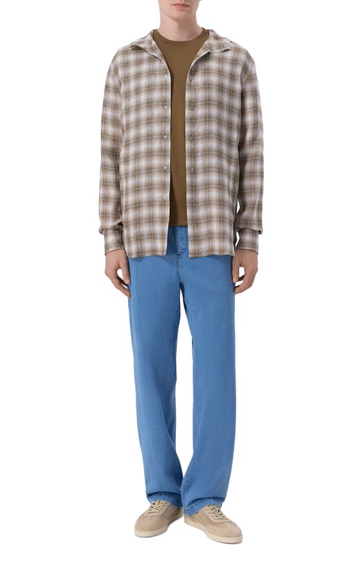 Хлопковая футболка Kiton UMK0891 Хаки  UMK0891 Фото 2