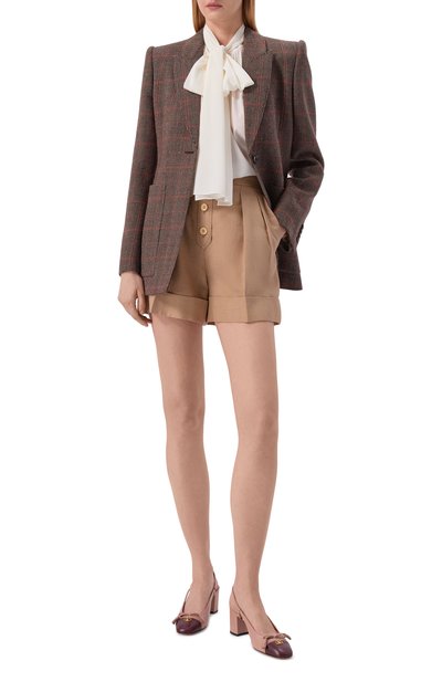 Женские шорты из вискозы и льна VALENTINO, арт. 8B3RF0N8/9EK