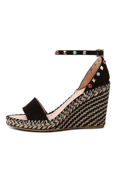 Замшевые босоножки rockstud double 105 VALENTINO, арт. 8W2S0090/GRR, фото 4