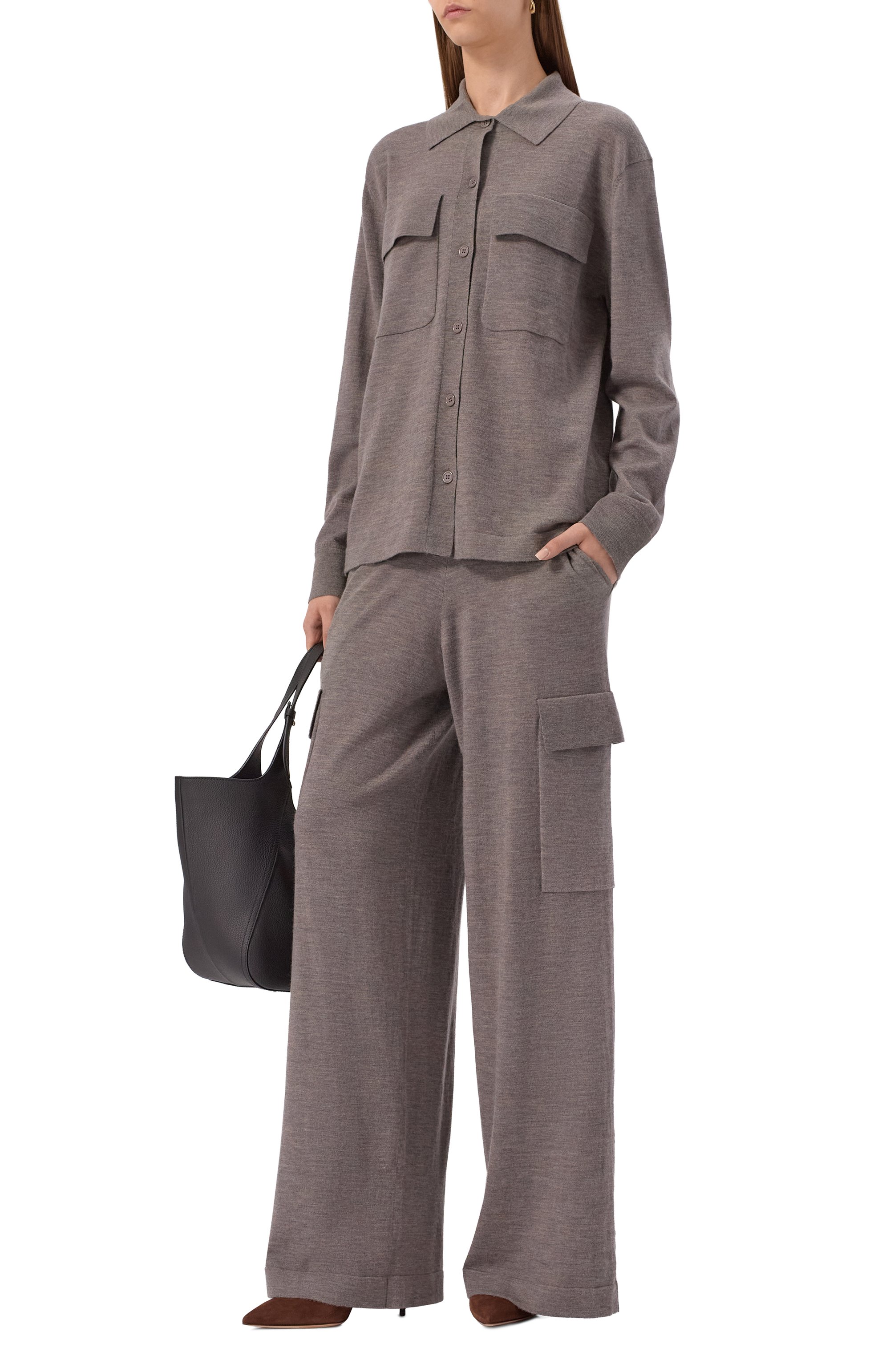 Брюки-карго из шерсти и кашемира P.A.R.O.S.H., арт. LIME25-D570608, фото 2