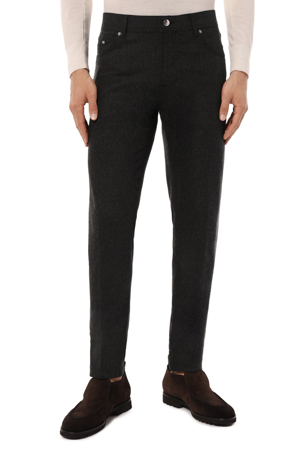 Брюки из шерсти и кашемира MARCO PESCAROLO темно-серого цвета по цене 61550 руб., арт. NERAN0M/5029, фото 3 Брюки из шерсти и кашемира MARCO PESCAROLO, арт. NERAN0M/5029, фото 3