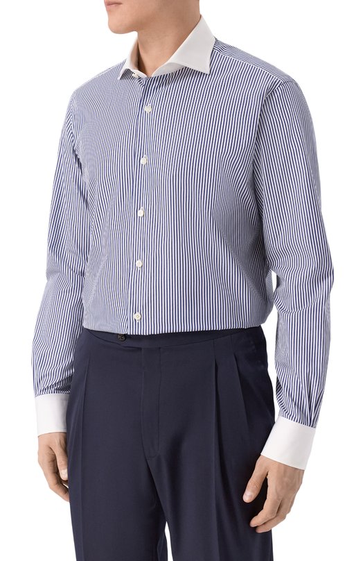 Хлопковая сорочка Alessandro Gherardi BR1-3G-7T/1049 Синий  BR1-3G-7T/1049 Фото 3