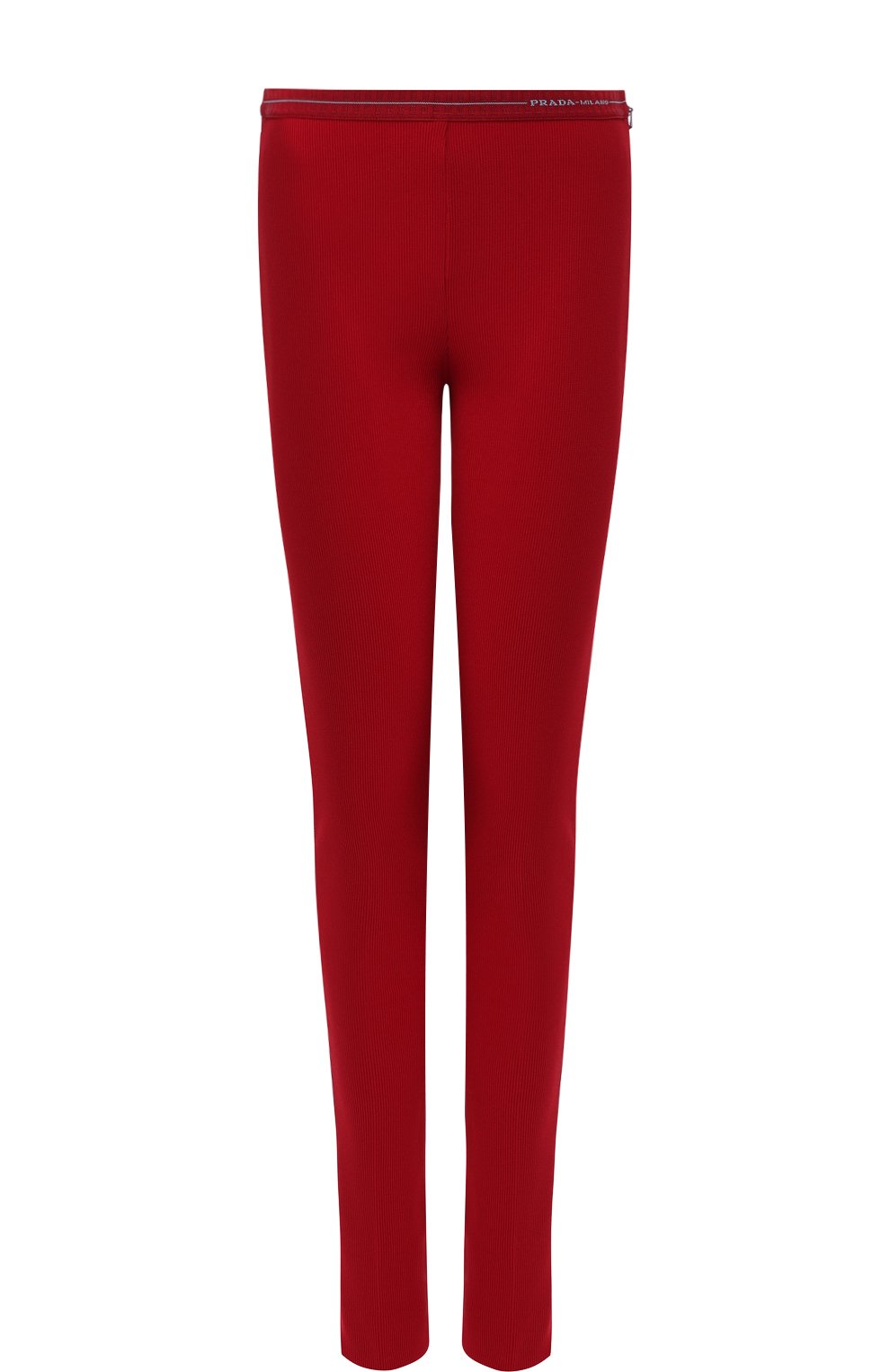 Однотонные брюки с эластичным поясом и логотипом бренда PRADA, арт. 32108I-1RXD-F0041, фото 1