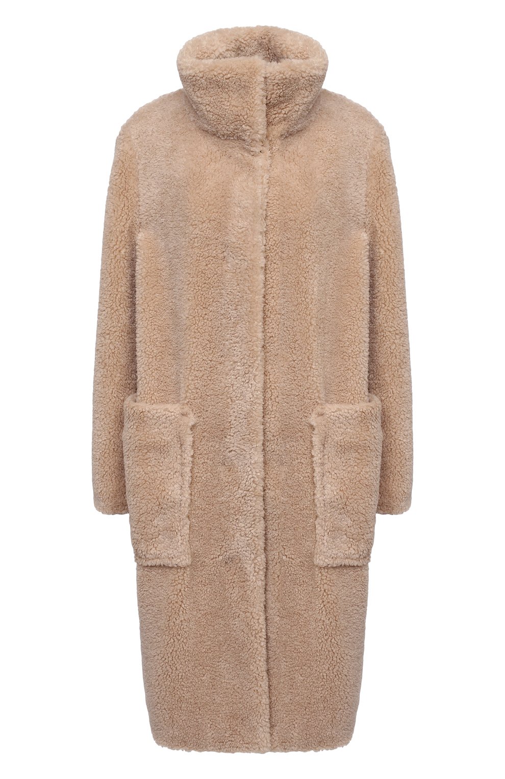 Шуба из экомеха BOSS светло-бежевого цвета по цене 39500 руб., арт. 50436930, фото 1 Шуба из экомеха BOSS, арт. 50436930, фото 1