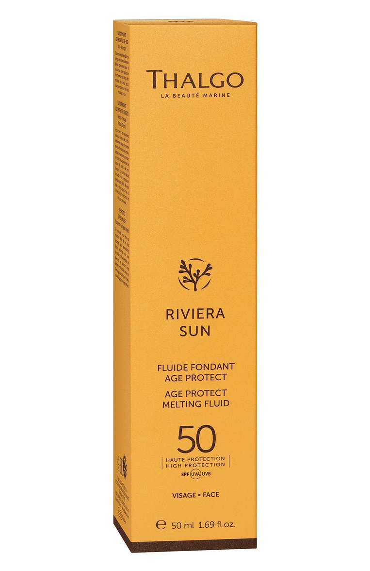 Солнцезащитный антивозрастной флюид для лица spf 50 riviera sun (50ml) THALGO бесцветного цвета, арт. VT23001 | Фото 2 (Нос: Не проставлено; Косметика кросс-кт: Уход У; Региональные ограничения белый список (Axapta Mercury): Не проставлено; Тип продукта: Флюиды; Назначение: Для лица; SPF фильтр: Высокий (35-50+))