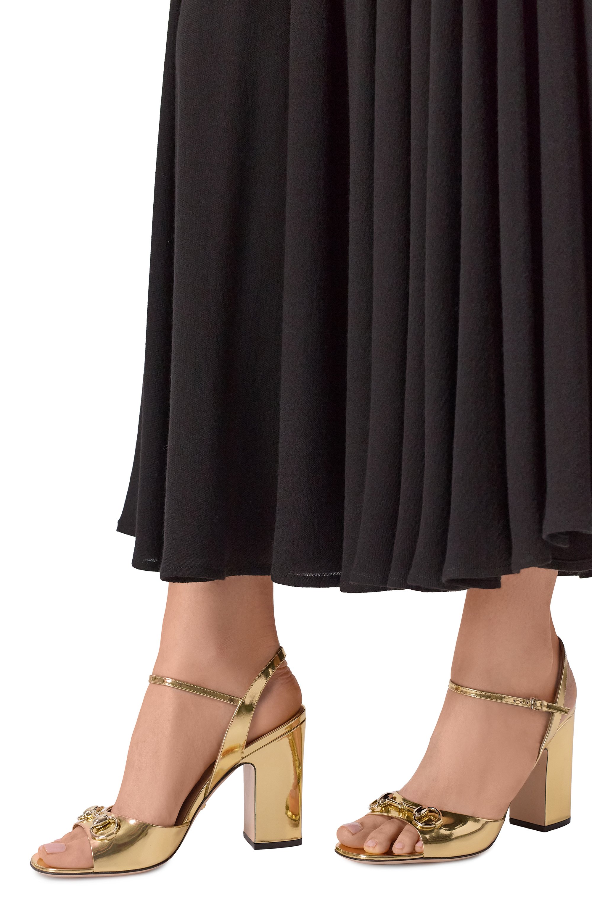 Кожаные босоножки horsebit GUCCI, арт. 816605/AABU5, фото 2