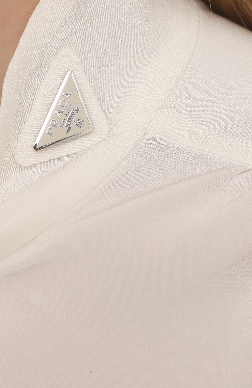 Шелковый топ PRADA, арт. P950I-1H51-F0009-221, фото 5