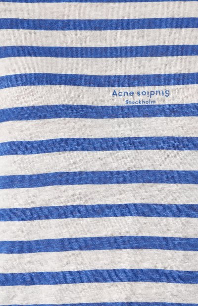 Льняной лонгслив ACNE STUDIOS голубого цвета по цене 16450 руб., арт. AL0003, фото 5 Льняной лонгслив ACNE STUDIOS, арт. AL0003, фото 5