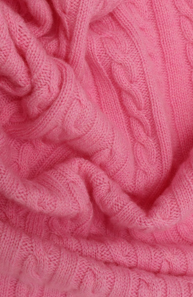 Детского кашемировый плед WOOL&COTTON розового цвета, арт. KMLPL-OK | Фото 2 (Материал: Текстиль, Кашемир, Шерсть; Материал сплава: Проставлено; Нос: Не проставлено)