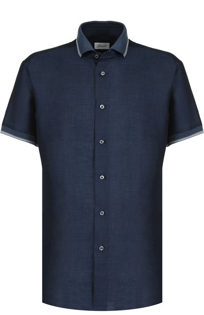 Рубашка с короткими рукавами из смеси льна и хлопка BRIONI, арт. SC321G/P3118, фото 1
