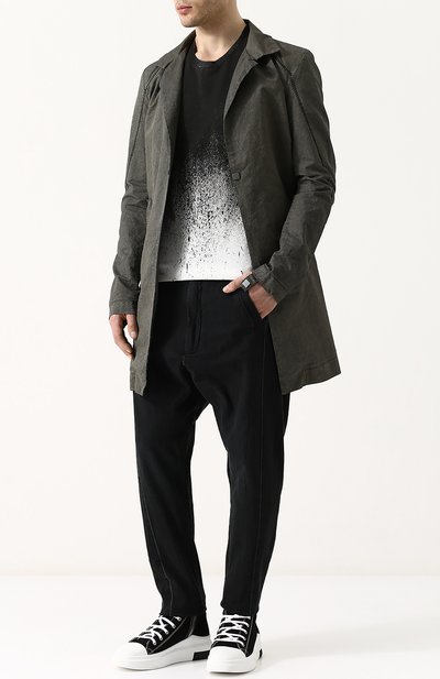 Брюки прямого кроя из смеси хлопка и льна с заниженной линией шага 10SEI0OTTO, арт. 3229TD, фото 2