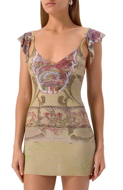 Хлопковое платье DIESEL разноцветного цвета по цене 48600 руб., арт. A18871/0AFBZ, фото 3 Хлопковое платье DIESEL, арт. A18871/0AFBZ, фото 3