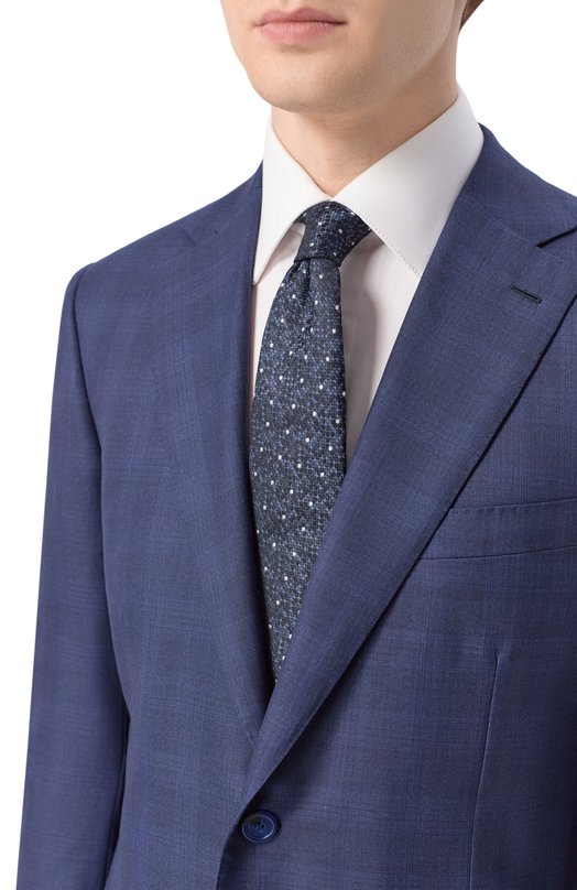 Шелковый галстук Zilli CRAV02M0600VGTCH0 Синий  CRAV02M0600VGTCH0 Фото 2