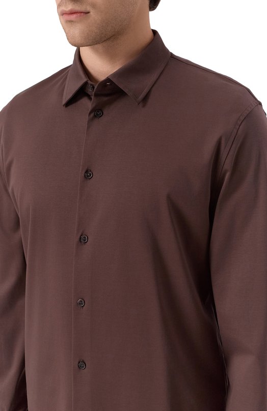 Хлопковая рубашка 12 STOREEZ 133428 Коричневый  133428 Фото 5