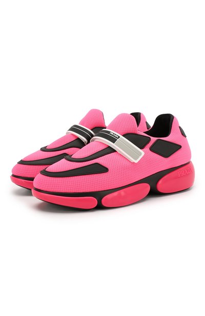 Женские текстильные кроссовки PRADA, арт. 1E293I-3KNA-F0O0H-DB40