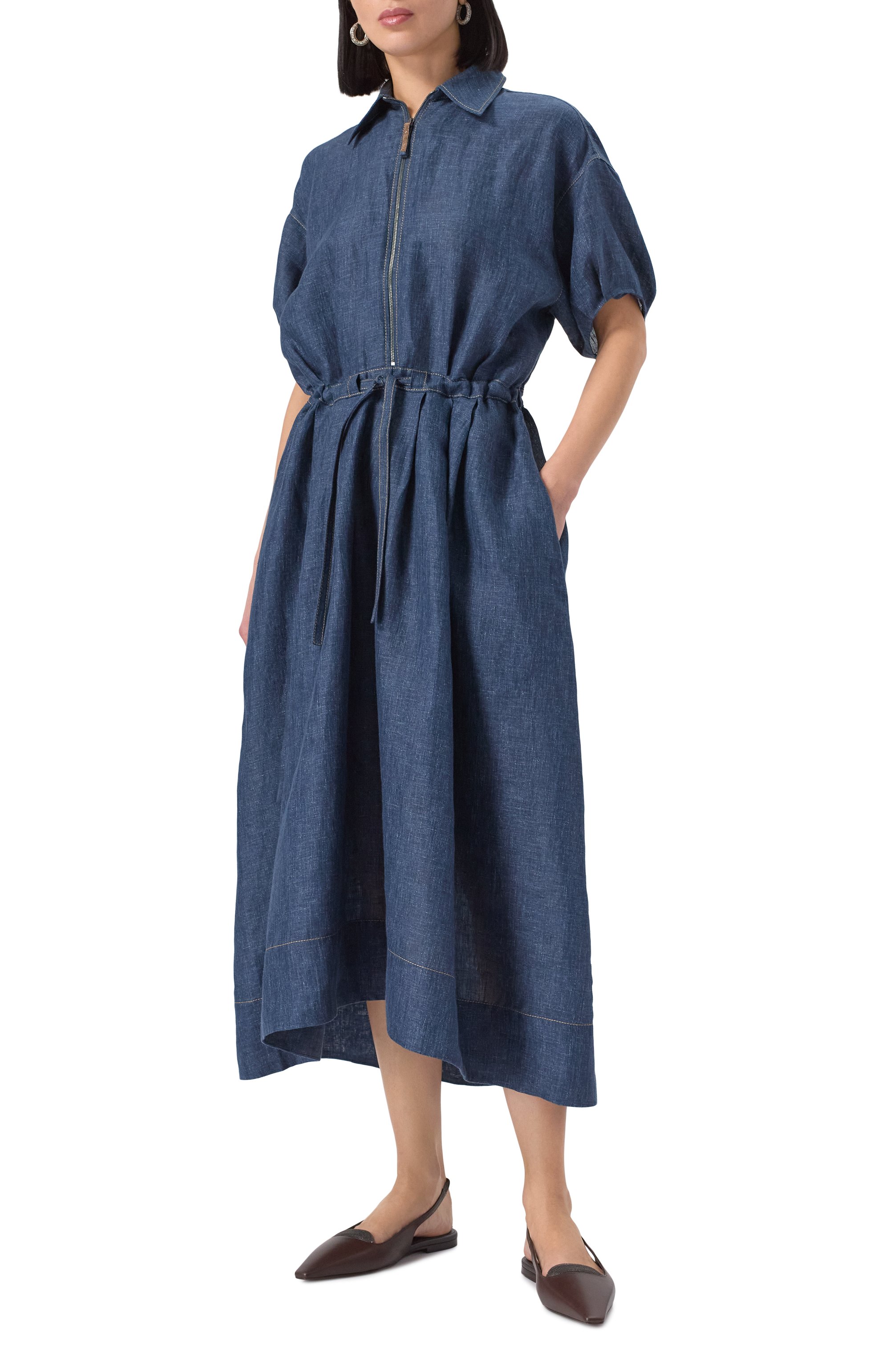 Льняное платье BRUNELLO CUCINELLI, арт. MH538A5345, фото 3