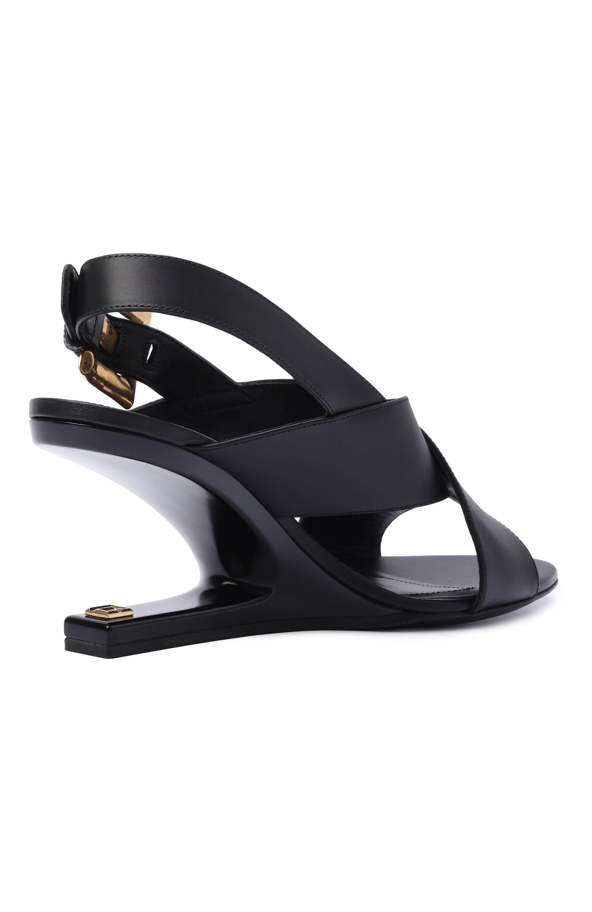 Кожаные босоножки anthem no wedge 75 BALMAIN, арт. HN1UH283/LECX, фото 5
