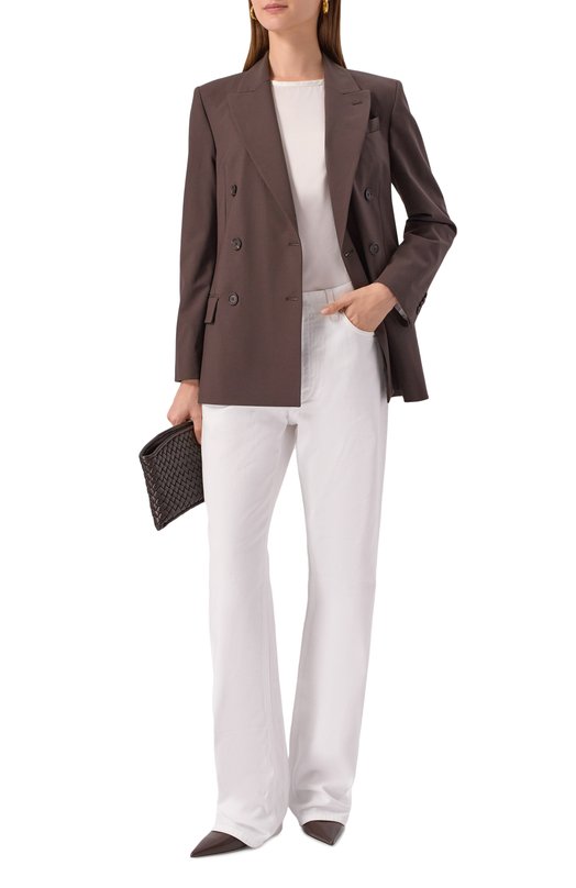 Шерстяной жакет Brunello Cucinelli M0W077038 Коричневый  M0W077038 Фото 2