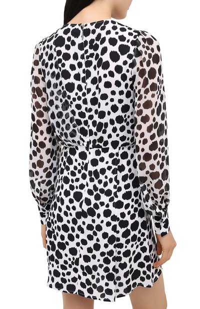 Платье из вискозы MSGM черно-белого цвета по цене 48150 руб., арт. 2941MDA32Y 207688, фото 4 Платье из вискозы MSGM, арт. 2941MDA32Y 207688, фото 4