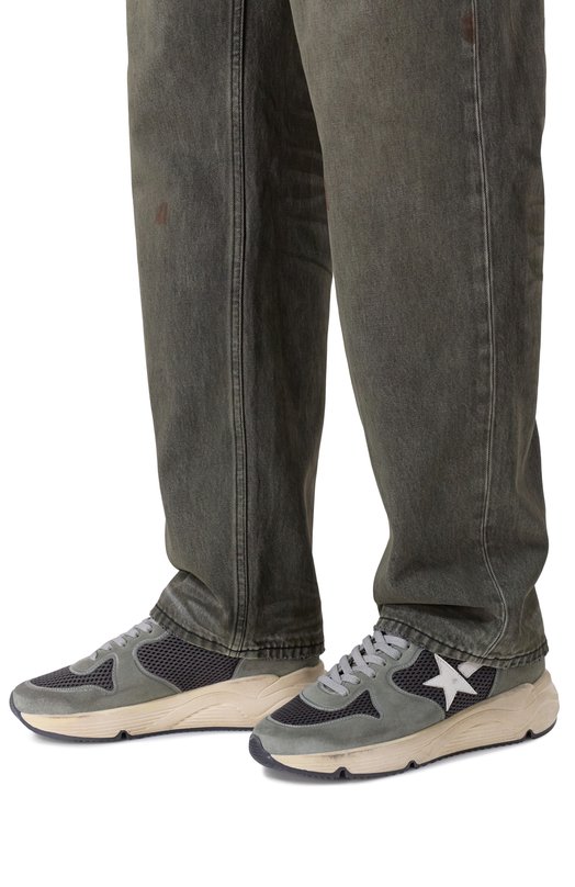 Комбинированные кроссовки Running Sole Golden Goose Deluxe Brand GMF00126.F007576 Серый  GMF00126.F007576 Фото 3