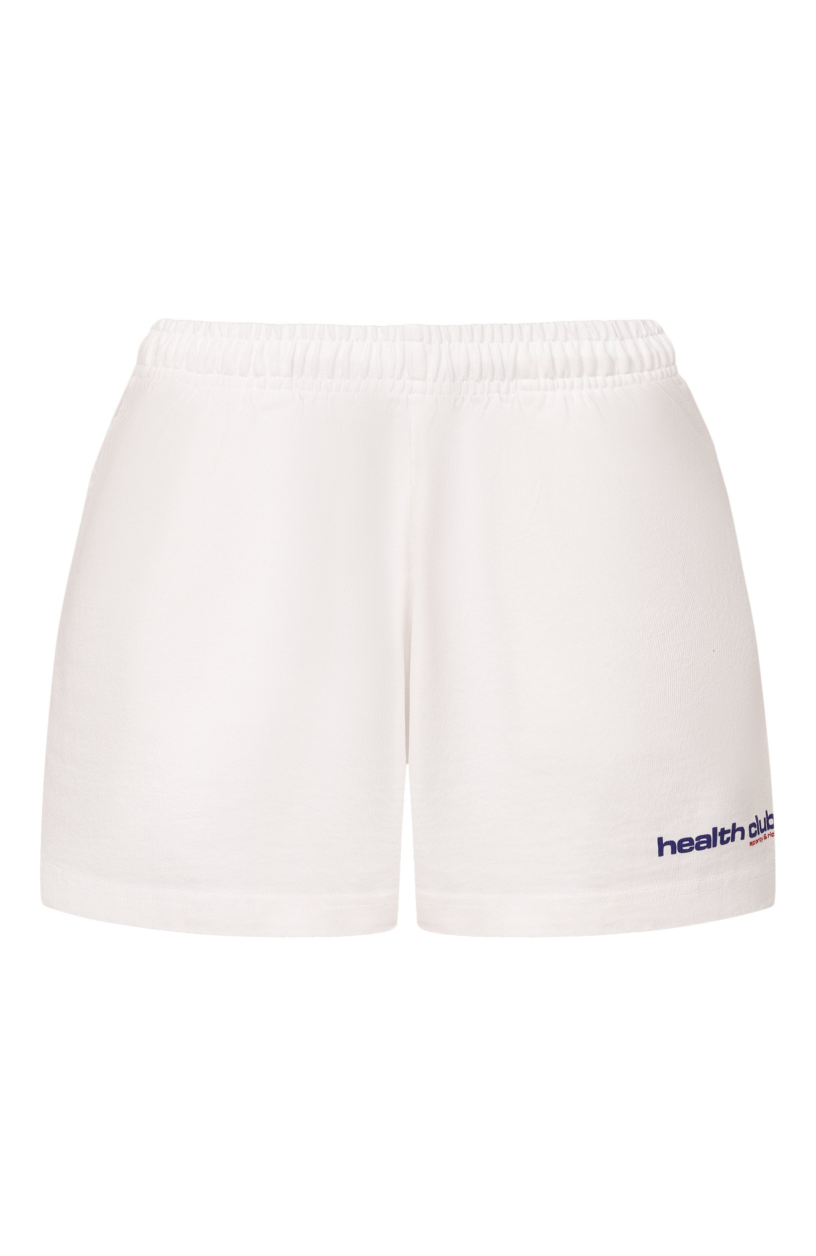 Хлопковые шорты SPORTY AND RICH белого цвета по цене 17150 руб., арт. SH03771183WH01, фото 1 Хлопковые шорты SPORTY AND RICH, арт. SH03771183WH01, фото 1