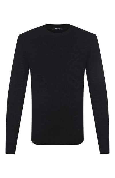 Мужской джемпер из хлопка и вискозы BALMAIN, арт. FH1KD000/KI77