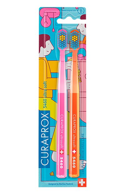 Женская набор зубных щеток duo bathroom ultrasoft d 0,10 мм (2 шт.) CURAPROX, арт. 7612412429664