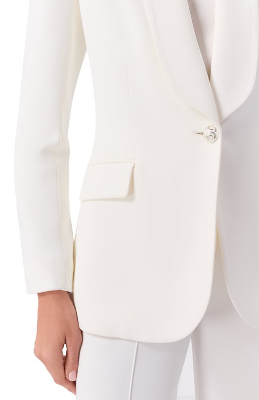 Жакет из шелка и вискозы Elie Saab J0003WR25 Белый  J0003WR25 Фото 5