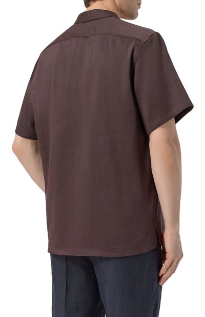 Рубашка изо льна и шерсти CORNELIANI, арт. 27I201/2718468, фото 4